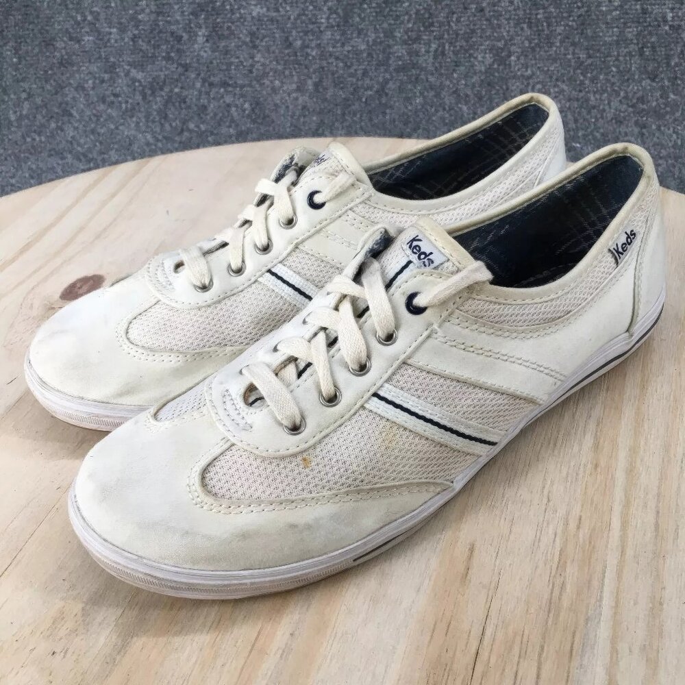 Keds Shoes Womens Lace Up Sneakers White Canvas Mesh Casual Comfort Low Top